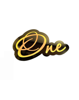 Неоновий One напис з підсвіткою для фотозони 910