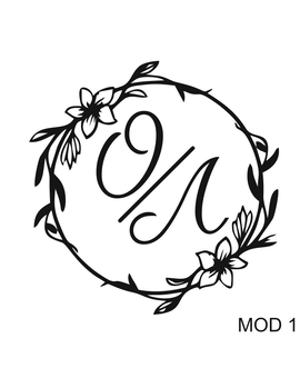 Весільні монограми з ініціалами та іменами молодят 911, зображення 7