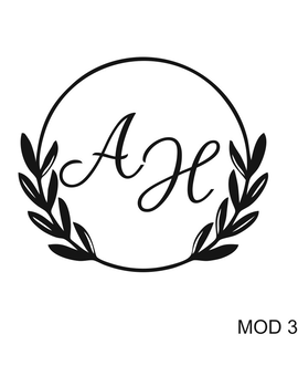 Весільні монограми з ініціалами та іменами молодят 911, зображення 9