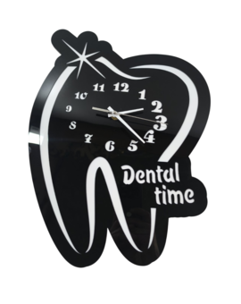 Настінний годинник у стоматологію в формі зуба Dental Time 913