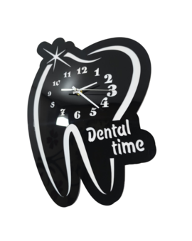 Настінний годинник у стоматологію в формі зуба Dental Time 913, зображення 1