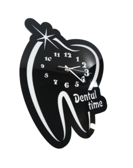 Настінний годинник у стоматологію в формі зуба Dental Time 913, зображення 2